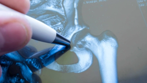 Uyluk kemikleri ve kalça yuvasının yakından görünümü